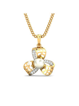 KuberBox - Valaya Pearl Pendant 18K Gold