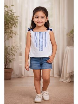 Miyo - Girls Embroidered Strap Top