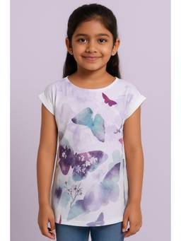 Miyo - Girls Butterfly Print T-Shirt