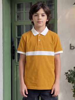 Lil Tomatoes - Boys Cotton Knit Half Sleeve Solid Polo T-Shirt