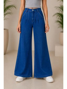 Aarika - Navy Blue Colour Solid Denim Jeans
