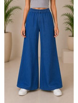 Aarika - Navy Blue Colour Solid Denim Jeans