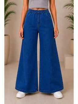 Aarika - Navy Blue Colour Solid Denim Jeans