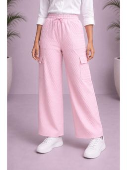 Aarika - Pink Colour Solid Nylon Trouser