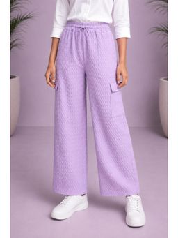 Aarika - Purple Colour Solid Nylon Trouser
