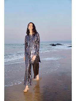 dash and dot - Metallic Sequin Stripe Pant