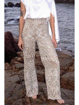dash and dot - Grey Metallic Lace Pant