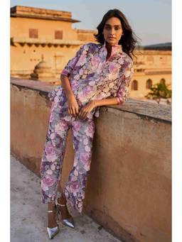 dash and dot - Pink Scalloped Floral Lace Pant