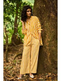 dash and dot - Yellow Brushstroke Pant
