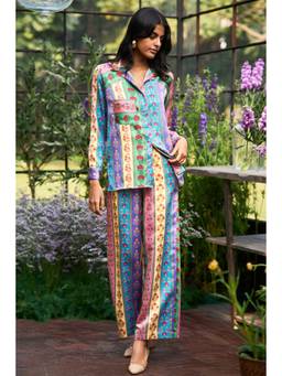 dash and dot - Multi-Color Multi Motif Stripe Pant