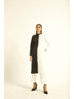 dash and dot - White Textured Pant