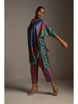 dash and dot - Multi-Color Tile Printed Pant