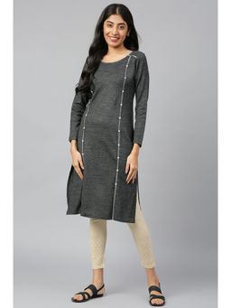 Aurelia - Grey Winter Kurta