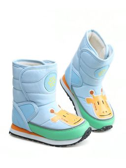 Little Surprise Box - Kids Unisex Snow-Winter Boots Happy Giraffe Baby Blue