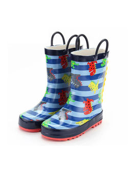Little Surprise Box - Mr Dino Stripes Kids Gumboots
