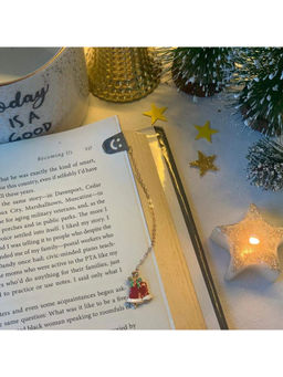 Little Surprise Box - Red Jingle Bell Metal Bookmark