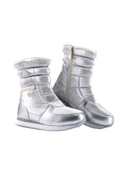 Little Surprise Box - Silver Zipper Kids Winter Snowboots
