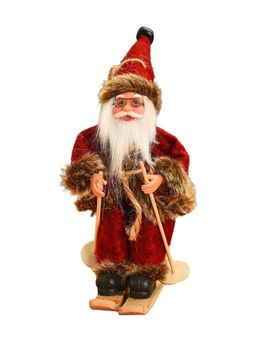 Little Surprise Box - Plaided Skiing Santa Xmas Tree Ornament