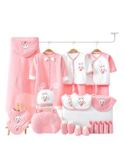 Little Surprise Box - Newborn Baby Grils, Boys Hamper Pink Bunny Carrot (Pack Of 23)( 0-6 Months)