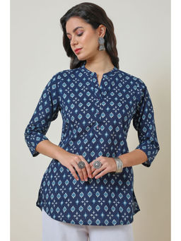 Soch - Indigo Cotton Abstract Print Tunic