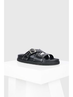 Oroh - Novara Black Round Toe Sandals
