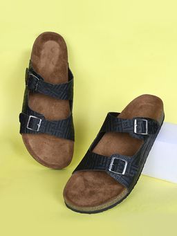 MOZAFIA - Womens Black Round Toe Sandals