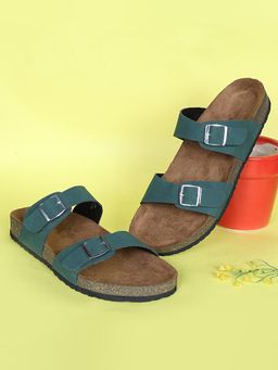 MOZAFIA - Womens Green Round Toe Sandals