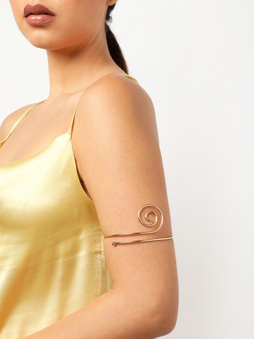 Sohi Gold Plated Party Designer Armlet for Women