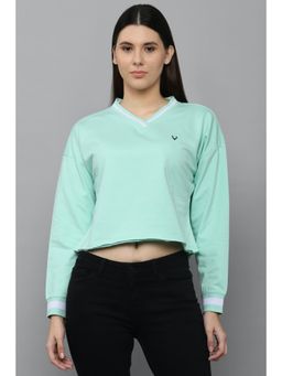Allen Solly - Blue Solid Sweatshirt