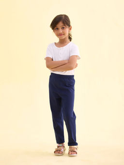 Go Colors - Navy Blue Solid Slim Fit Leggings