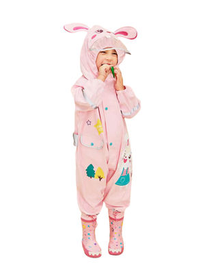Little Surprise Box Baby Pink Rabbit Theme Raincoat for Kids main image 1