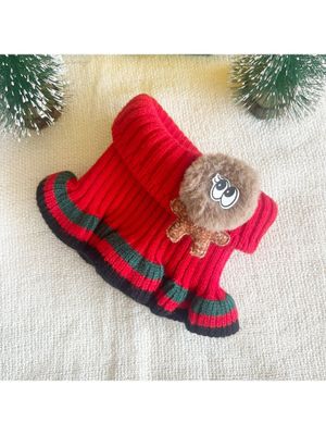 Little Surprise Box Stripes Brown Round Neck Upper & Lower Body Thermal Winter Warmers
