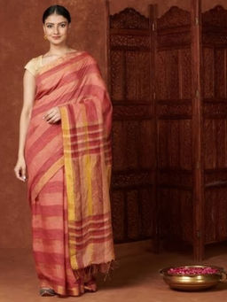 Fabindia - Linen Loom Woven Sari