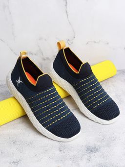Carlton London - Womens Comfortable Slip-On Knit Sneakers - Blue