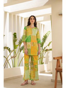 Jisora - Womens Multicolour Printed Cotton Loungewear Set
