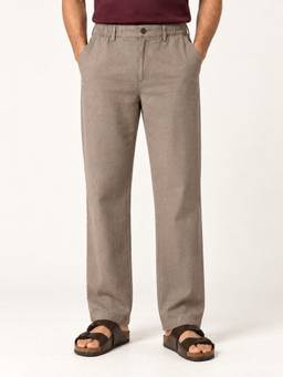 Subtract - Mens Cotton Linen Casual Trouser