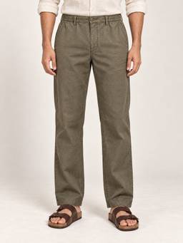 Subtract - Mens Cotton Linen Casual Trouser