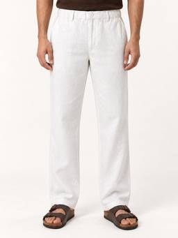Subtract - Mens Cotton Linen Casual Trouser