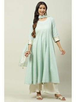 Biba - Sea Green Flared Kurta