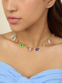 Isharya - Lucky Charm Necklace In 18Kt Gold Plated