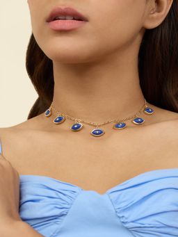 Isharya - Summer Eyes Charm Necklace In 18Kt Gold Plated