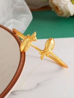 Silvermerc Designs - Gold Plated Fish Charm Handcrafted Bracelet