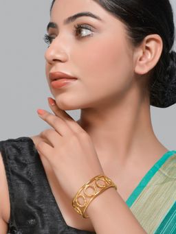 Silvermerc Designs - Circular Connect Gold Plated Bracelet