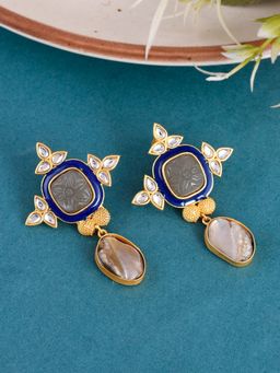 Silvermerc Designs - Gold Plated Kundan Earrings for Women