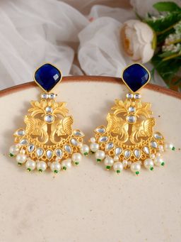 Silvermerc Designs - Gold Plated Kundan Earrings for Women
