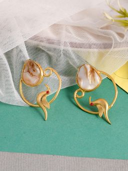 Silvermerc Designs - Gold Plated Bird Earrings