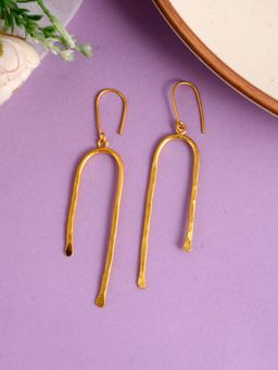Silvermerc Designs - Gold Plated Metalic Western Drop Earrings