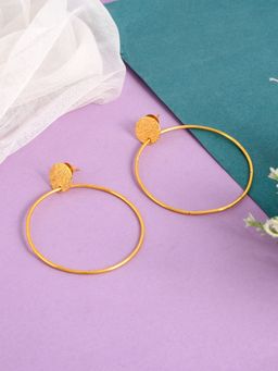 Silvermerc Designs - Gold Plated Circular Western Hoop Earrings