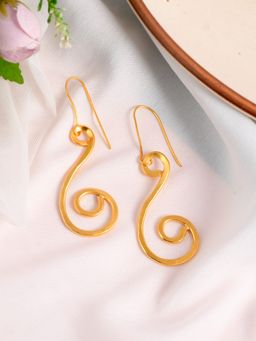 Silvermerc Designs - Gold Plated Contemporary Dangler Earrings