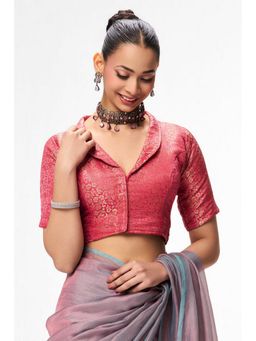 Swtantra - Women Floral Zari Pink Blouse